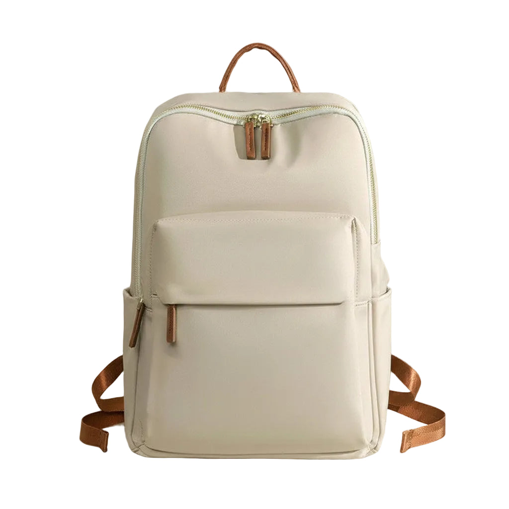 Sac à dos HomyBag tissu Oxford beige résistant vue de face