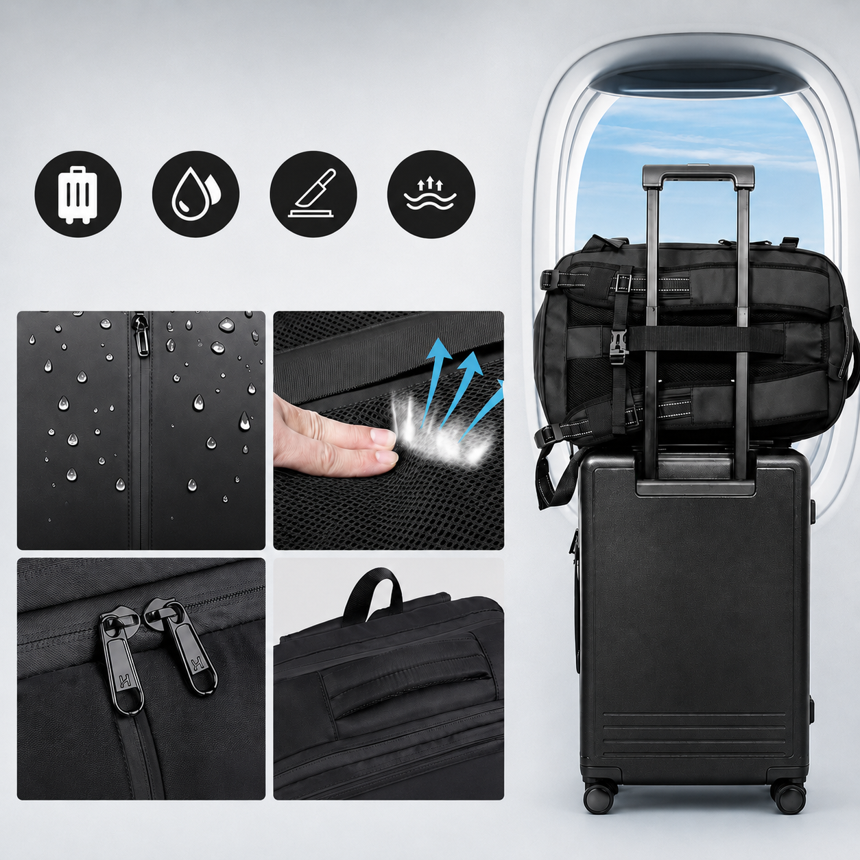 Sac à Dos Voyage Extensible 36-55L - HomyBag HomyBag