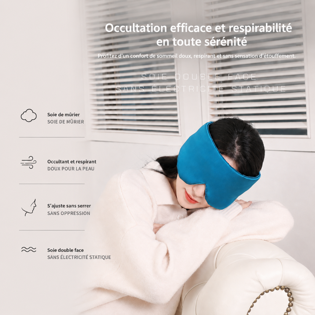 Masque de sommeil voyage en soie de mûrier - HomyBag HomyBag
