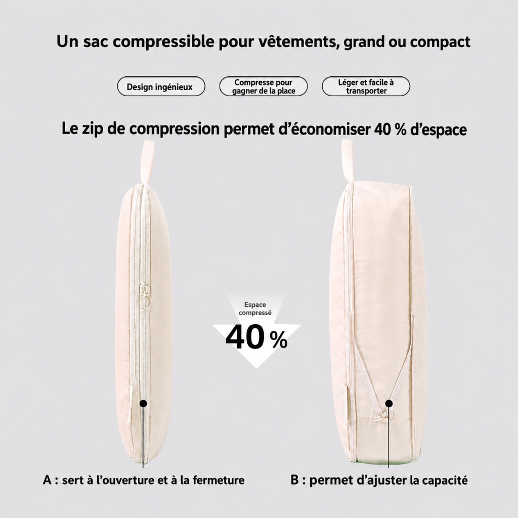 Set de Rangement Voyage Compressible 5 Pièces HomyBag HomyBag