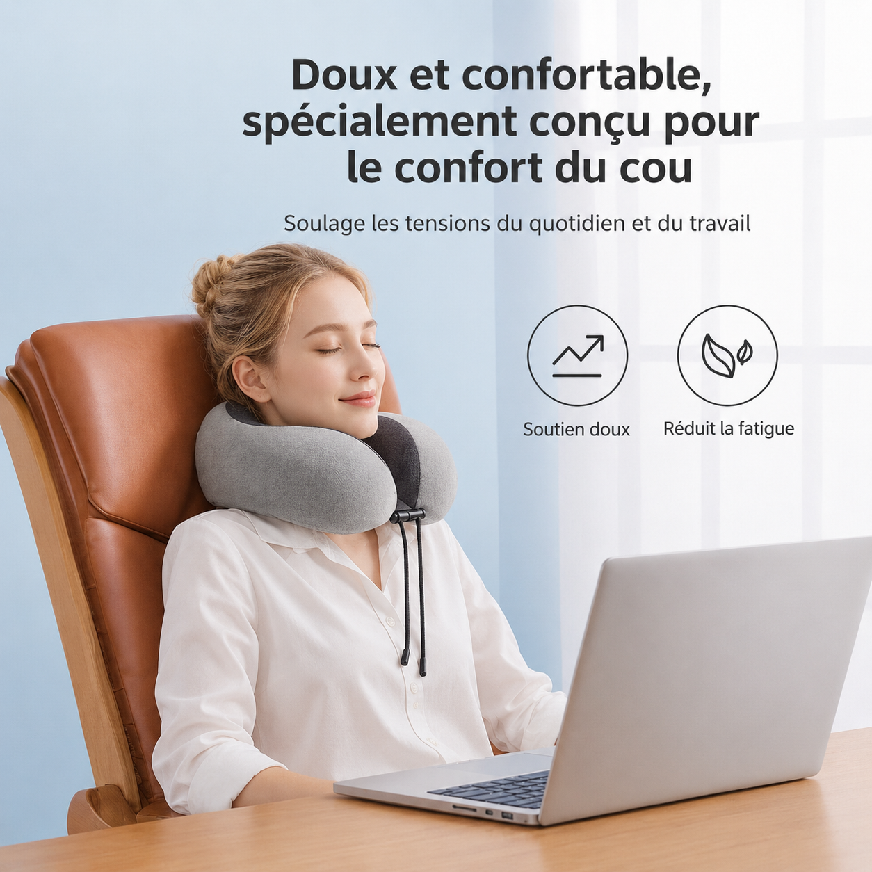 Coussin cervical de voyage en mousse à mémoire de forme HomyBag HomyBag