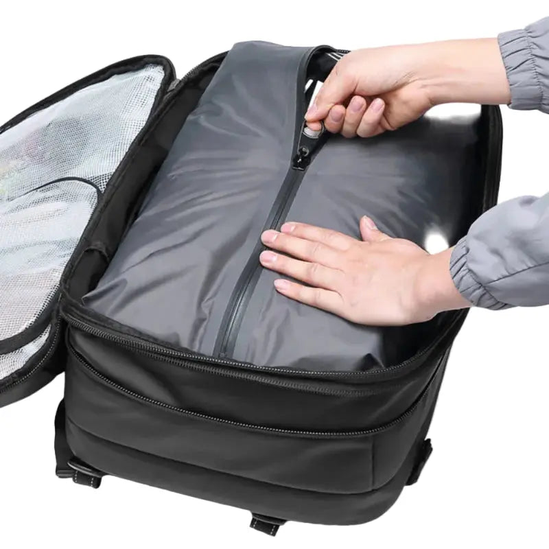 Sac à dos extensible HomyBag noir capacité maximale 75L