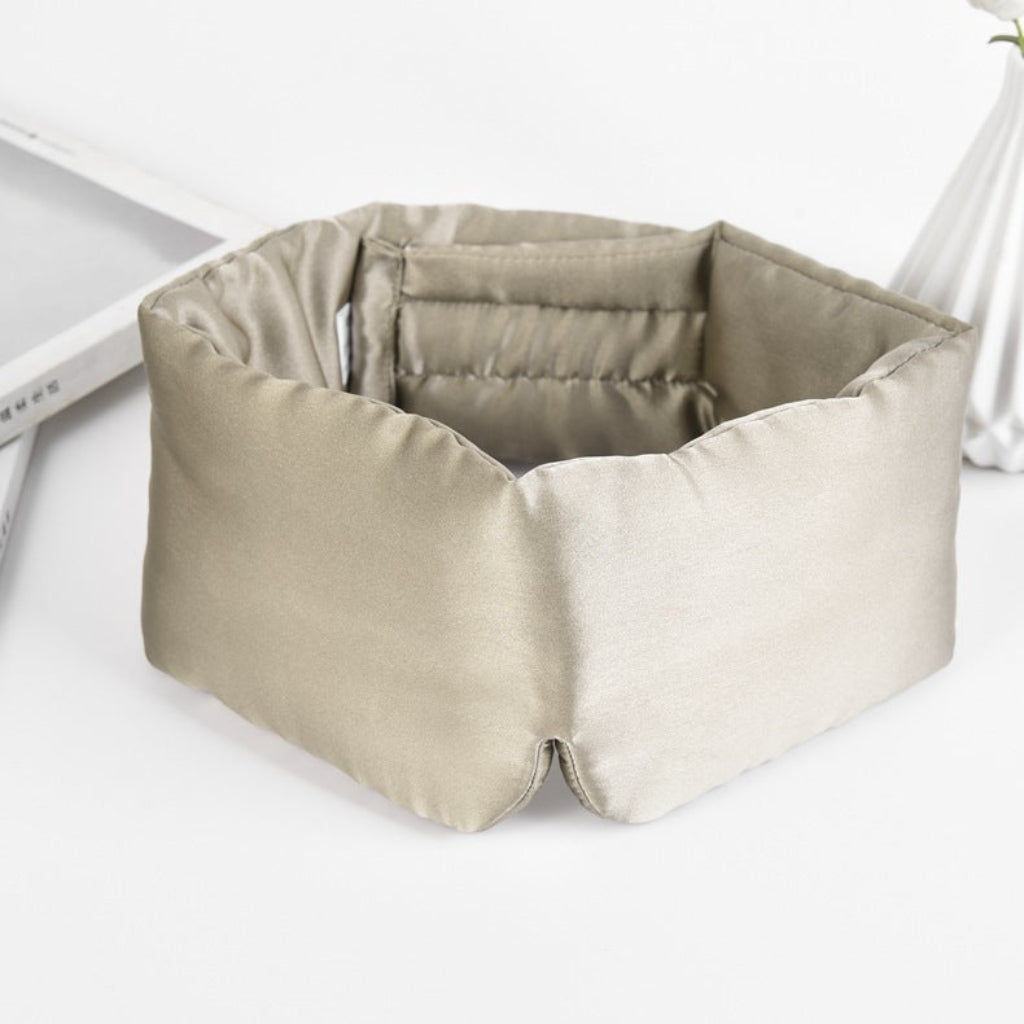 Masque de sommeil voyage en soie de mûrier HomyBag - Beige