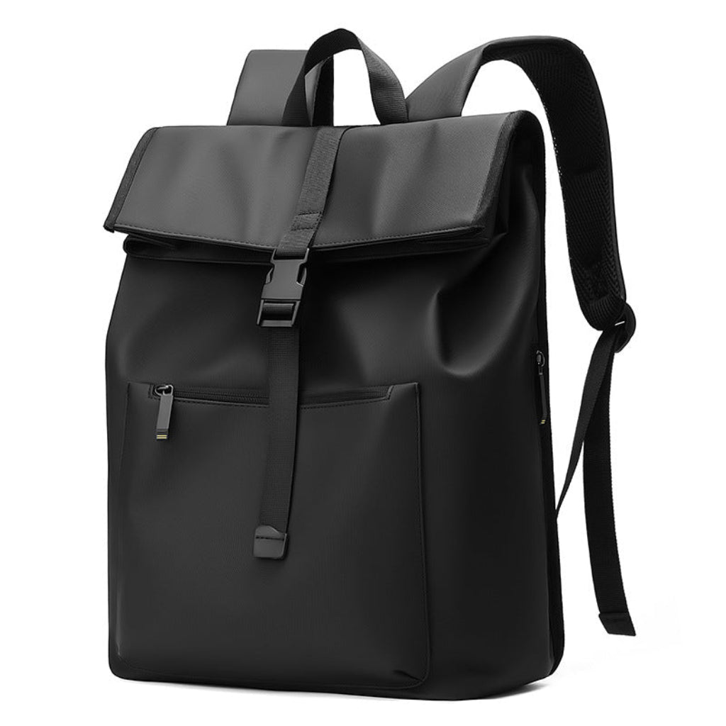 Sac à dos Roll Top HomyBag noir vue de face