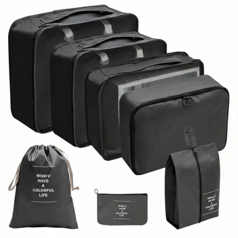 Compartiments set rangement voyage HomyBag vêtements chaussures
