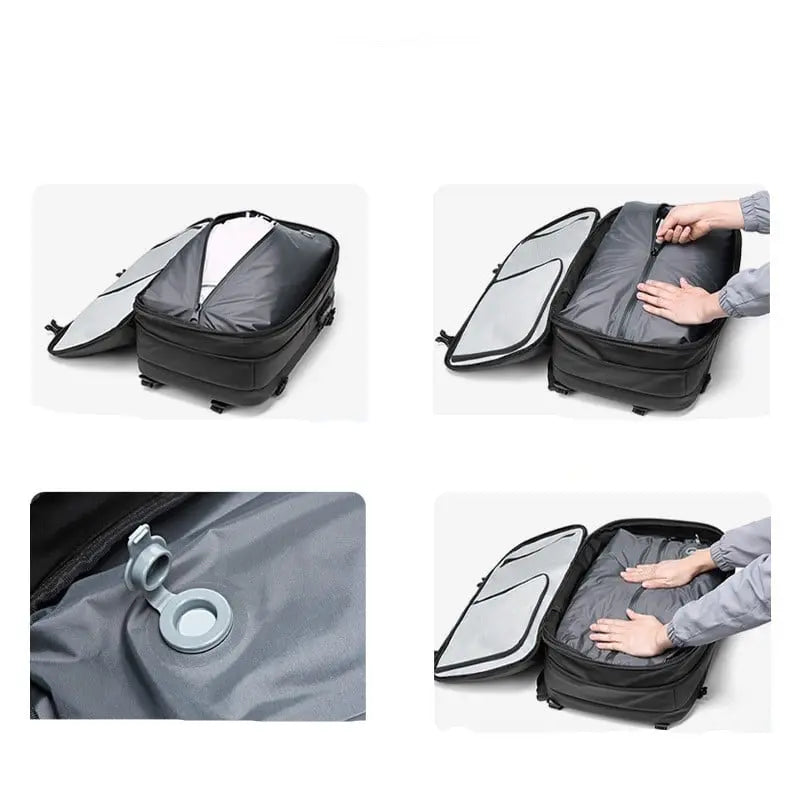 Sac à dos extensible HomyBag vert armée pour voyage
