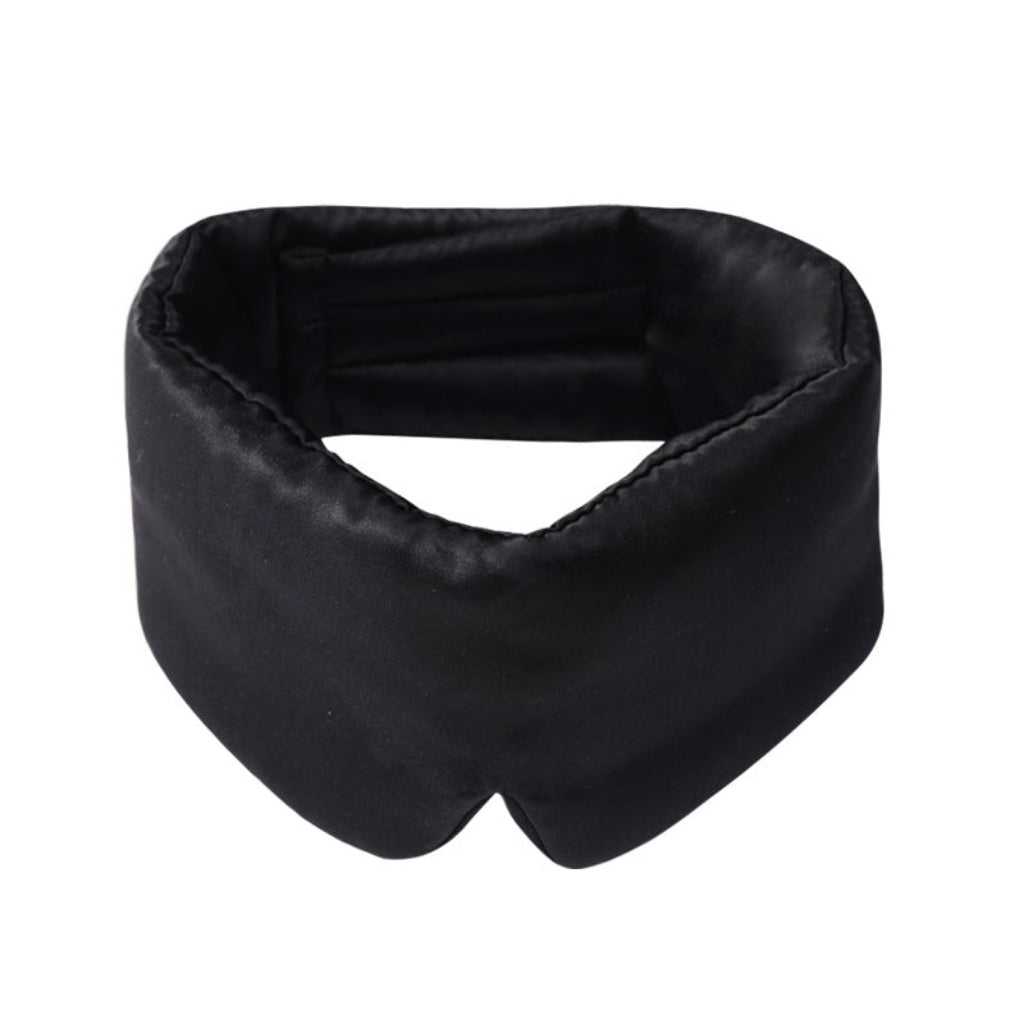 Masque de sommeil voyage en soie de mûrier HomyBag - Noir