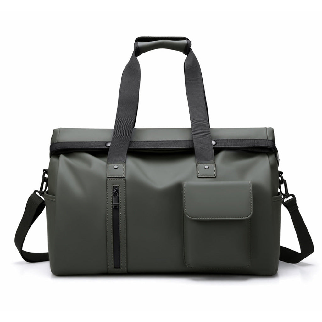 Sac de voyage HomyBag nylon PU imperméable fermeture roll-top - face avant