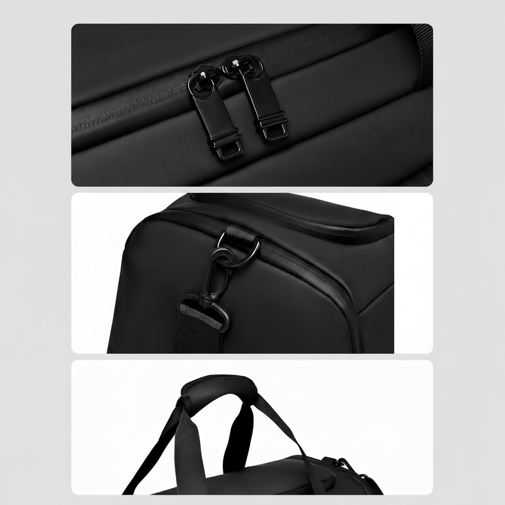 Sac de voyage HomyBag - détail fermeture zippée
