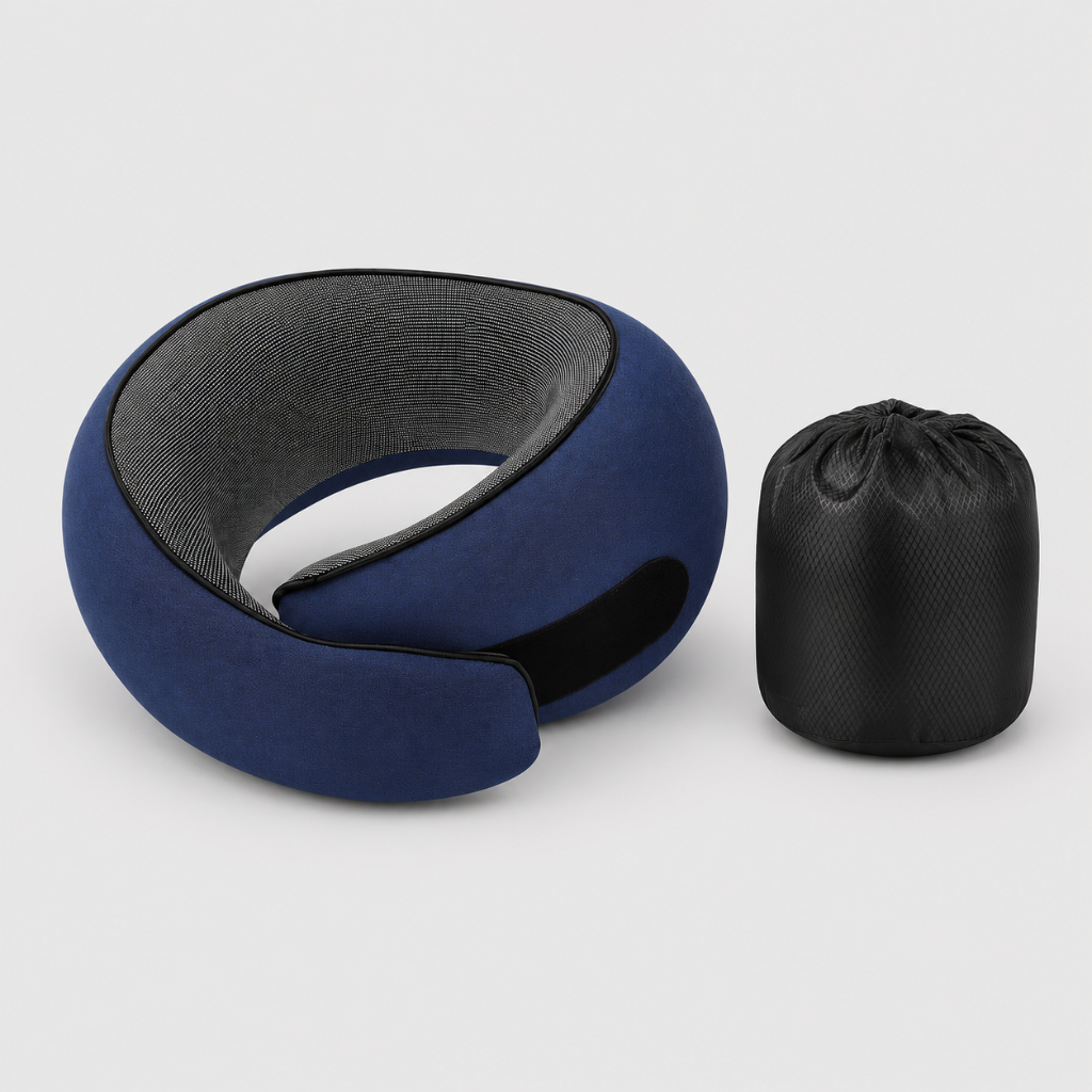Coussin de Nuque bleu Voyage Pliable HomyBag 