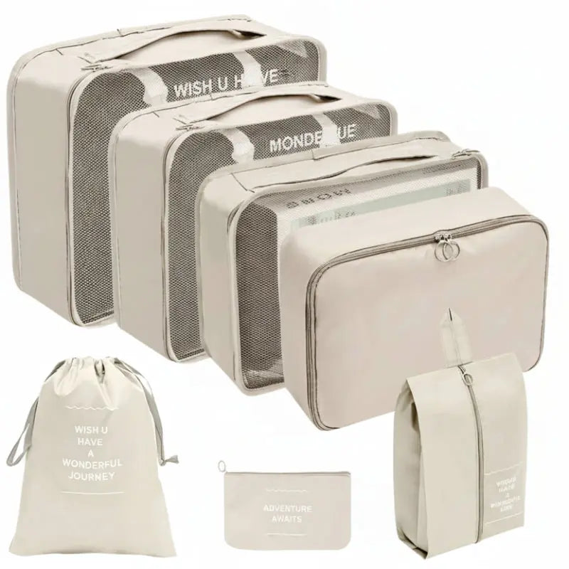 Set rangement voyage HomyBag 7 pièces multi-compartiments organisation
